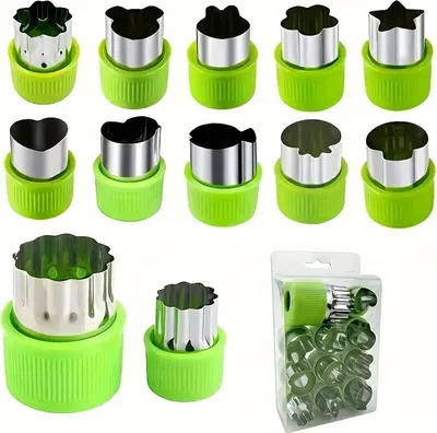 Produktbild von GKA 12 Stück Edelstahl Ausstechformen Gemüse Obst Ausstecher Gemüseschneider