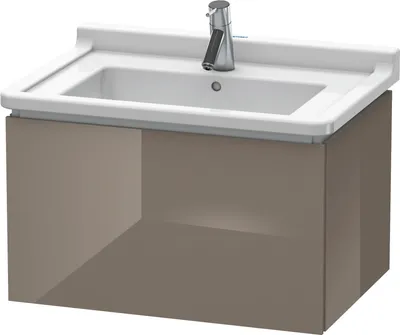 Produktbild von Waschtischunterbau L-CUBE 469x670x408mm flannel grey hochglanz flannel grey hochglanz