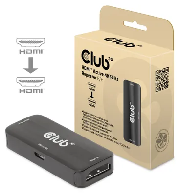 Image de Club3d CLUB3D HDMI Active 4K60Hz Repeater F/F