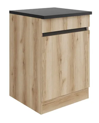 Produktbild von Küchen Spülenunterschrank mit Arbeitsplatte Kaya SP606-0+ in Wildeiche Nachbildung 60 cm breit