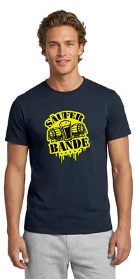 Produktbild von Spreadshirt JGA Männer | Säuferbande Männer T-Shirt, M, Navy