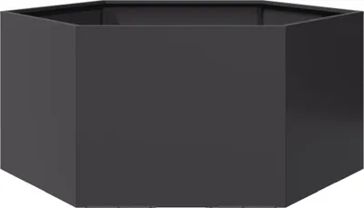 Produktbild von Pflanzkübel Schwarz Sechseckig 104x90x45 Stahl