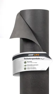 Produktbild von AMF Life Dachunterspannbahn, Dachfolie, 1,5m x 25m, grau+ Ohne Zubehör