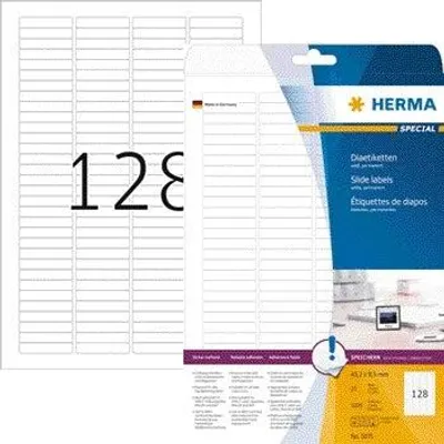 Produktbild von HERMA - Etikett 5071 43,2 x 8,5 mm Durchmesser weiß 3200 Stück