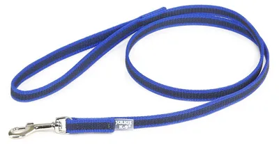Immagine prodotto di Color & Gray - Guinzaglio gommato - Blu-grigio 14 mm / 1,2 m con passante, per cani fino a 30 kg
