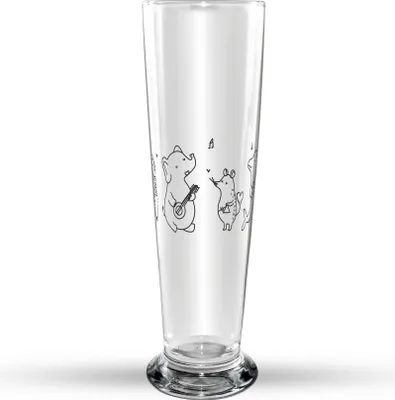 Produktbild von Mr. & Mrs. Panda Bierglas Big Band - Transparent - Geschenk, Bierbecher, Glasbecher, Lustige Sprüche, Pinguin, Elefant, Delfin, Glasbierglas, Bier Glas, Trinkglas, Hund