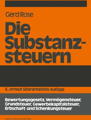Produktbild von Die Substanzsteuern