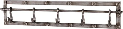 Produktbild von HAKU Wandgarderobe Garderobenleiste anthrazit - Metall, B/H/T: 73x15x8 cm