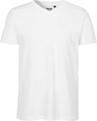 Obrázek produktu pro Neutral O61005 | Pánské tričko s výstřihem do V - barva: bílá - velikost: 3XL