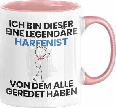 Produktbild von Harfenist Geschenk Tasse Lustige Geschenkidee Geburtstag für Harfenist Ich Bin Dieser Legendäre Harfenist Von Dem Alle Geredet Haben Kaffee-Becher (Rosa)