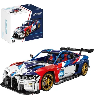 Zdjęcie produktu dla Jie Star JD040 M4 Super Car 4,556 elementów Technologia samochodów sportowych Mały kąt mocowania Klocki konstrukcyjne Samochód