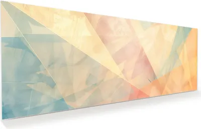 Produktbild von Glasbild 100x40cm in XXL für Wohnzimmer, Schlafzimmer Motiv Farbiges Geo Muster