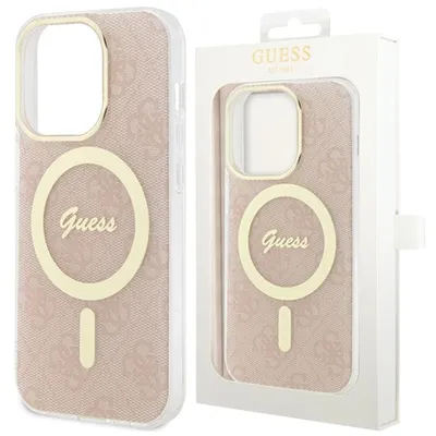 Produktbild von Guess GUHMP15LH4STP iPhone 15 Pro 6.1" pink hardcase IML 4G MagSafe Schutzhülle