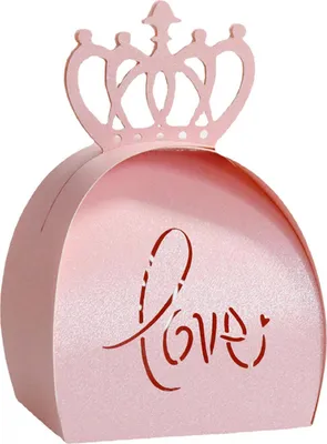 Obrázek produktu pro 50 balení Valentýnské party Favour Boxes, laserem řezané "Love" & Crown Candy Boxes, dárkové krabice pro svatební nevěsty výročí strany