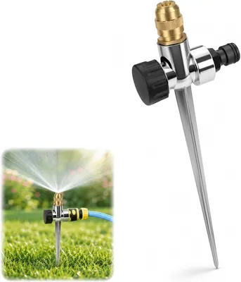 Produktbild von Gartenregner, 360°, automatischer Sprinkler, Metalldrehsucht, verstellbar, für Rasen