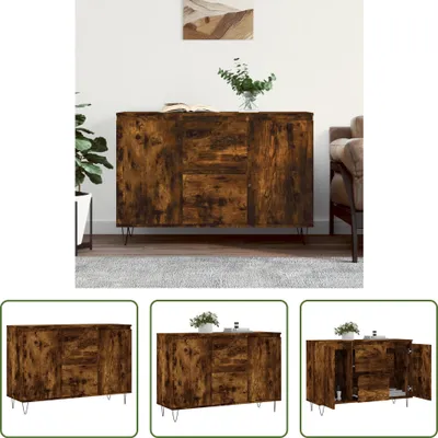 Produktbild von The Living Store Sideboard Räuchereiche 104x35x70 cm Holzwerkstoff