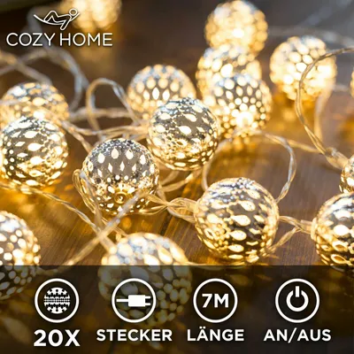 Produktbild von LED Lichterkette Marokkanisch 20 LEDs 7m Innen mit Stecker - CozyHome