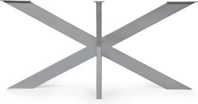 Obrázok produktu pre Rám stola Spider nohy stola krížový rám 150x83 cm ( sivá ) bežci stola oceľový kovový jedálenský stôl stôl konferenčný stôl