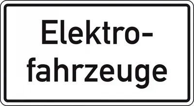 Produktbild von Schild I Hinweisschild Elektrofahrzeuge, Nr. 1050-33, Aluminium RA0, 330x600m...