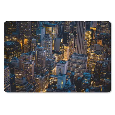 Produktbild von MuchoWow® Mauspad Mousepad New York - Manhattan - Nacht 27x18 cm - Mousepads - Maus Mat - Pad - Mausunterlage - Büroartikel - Desk Matten