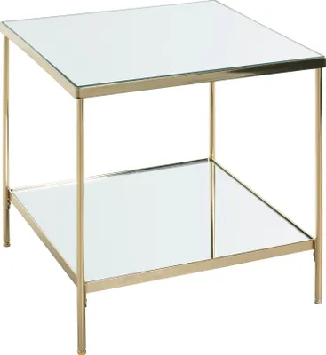 Produktbild von HAKU Beistelltisch vermessingt - Metall, Spiegel 5 mm, B/H/T: 45x46x45 cm