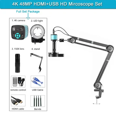 Produktbild von Digitales Videomikroskop - Elektronisches Mikroskop - IMX327-Sensor - 150-fache Vergrößerung - 4K-Aufnahme - HDMI 4K 30 fps - USB-C - 1080p 60 fps