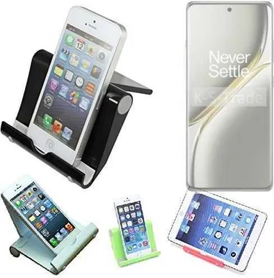 Produktbild von K-S-Trade Handy-Ständer kompatibel mit OnePlus Ace 3 Pro faltbarer Tischständer Smartphone Tablet Halterung Reise