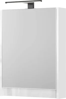 Imagen del producto de Espejo de baño con iluminación, 50 x 65 x 11,4 cm, blanco brillante. Mueble de baño con espejo y luz LED integrada