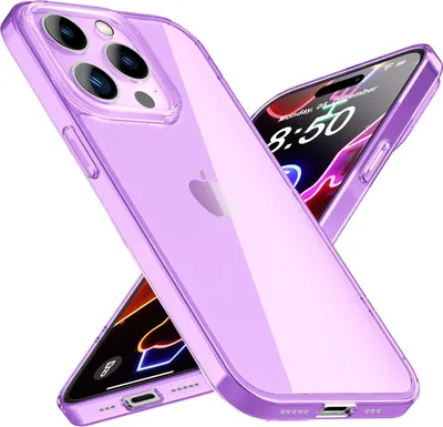 Immagine prodotto di Custodia al neon per iPhone 14 Pro Max, custodia traslucida in TPU colorato viola