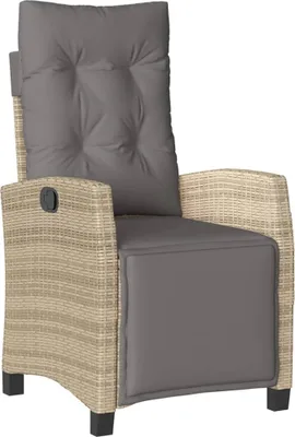 A single garden chair with a footrest, shown from the front-left.