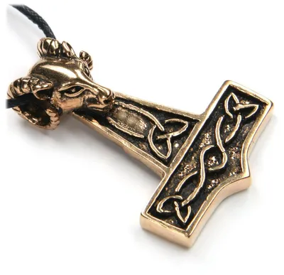 Obrázok produktu pre Náhrdelník s príveskom "Drachensilber Thors Hammer", vikingský štýl, šperky, prívesok na náhrdelník