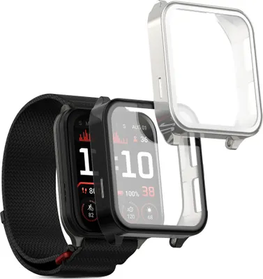 Produktbild von kwmobile 2x Silikon Hülle für Garmin Venu X1 Schutzhülle - Fullbody Display Cover Set aus Silikon - Schwarz Silber