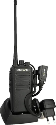 Produktbild von Retevis RT1 Funkgeräte, Lange Reichweite mit Headset, Handfunkgerät mit 3000mAh 1750Hz, Professionelles Walkie Talkie für Sicherheit, Baustelle