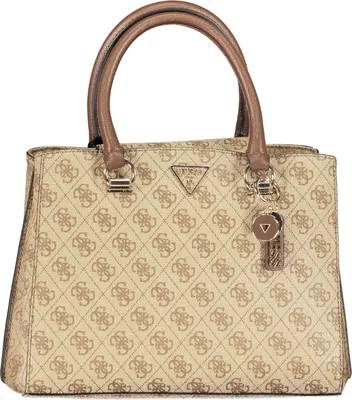Produktbild von Beige Damen Handtasche mit Schultergurt und vielen Fächern