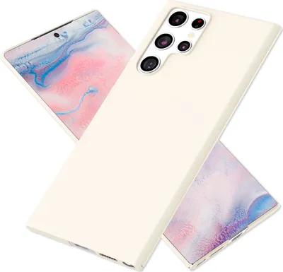 Produktbild von NALIA Ultra-Dünnes Hardcase für Samsung Galaxy S22 Ultra, Anti-Fingerabdruck Seidig-Matt Rutschfest Extra-Leicht 0,5mm Schlank, Harte Schutzhülle Weiß