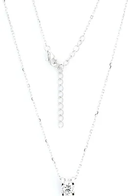 Produktbild von Golders Collier aus 925 Silber mit einem Zirkonia in Krappenfassung, Silberkette