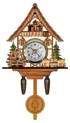 Imagen del producto de Solidchoice - Reloj de pared vintage con cucú - Reloj de madera retro para decoración del hogar