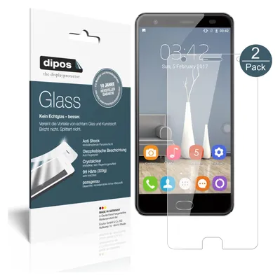 Produktbild von 2x Schutzfolie für Oukitel OK6000 Plus - Anti-Shock 9H Folie dipos Glass