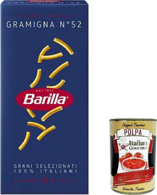 Produktbild von 20x Pasta Gramigna Nr. 52 italienisch Nudeln 500 g pack + Italian Gourmet polpa 400g