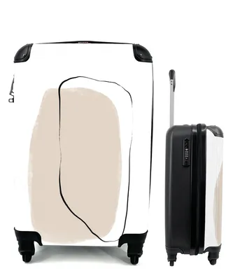 Produktbild von MuchoWow® Koffer Handgepäck Trolley Rollkoffer Kleine Reisekoffer mit 4 Rollen - Minimalismus - Gestaltung - Pastell - Cabin Size < 55x40x23 cm & 55x40x20 cm - Fotokoffer - Kabinenkoffer - Boardgepäck - Reise-Box - Reisekoffer - Reisegepäck - Koffer mit Bild - Trolley für Kinder