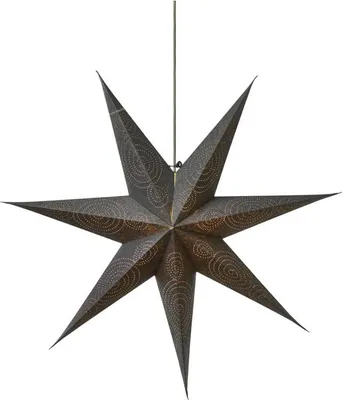 Produktbild von Weihnachtsstern 75cm Papierstern Leuchtstern Dekostern Silbern Stern für innen