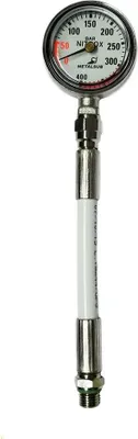 Image de Metalsub Manomètre Tech/nitrox Tuyau Blanc 18 cm Blanc 18 cm