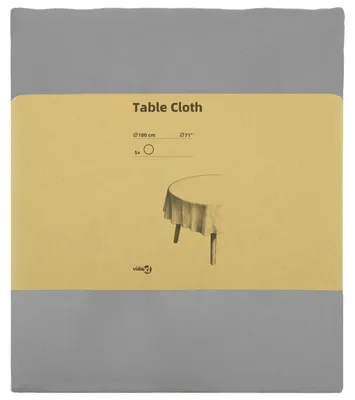 Produktbild von vidaXL Tischdecke 5 stk. Rund Hellgrau Ø 180 cm Polyester