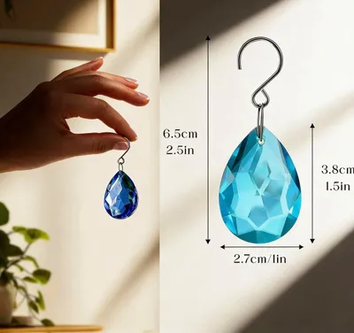 Productafbeelding van Kleurrijke druppel kristallen prisms - Hangende kroonluchter kristallen voor bruiloftsdecoratie