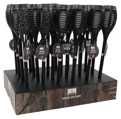 Image de Svenska Living Torche de jardin LED à flamme solaire 50 cm