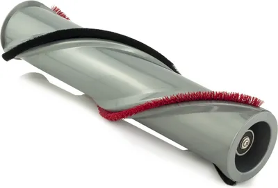 A close-up shot of a vacuum cleaner brush roll against a white background.
