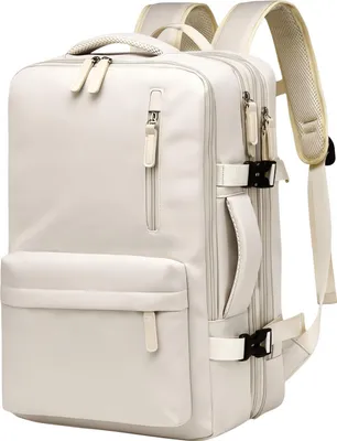 Obrázek produktu pro eCa PL175 Elegantní cestovní batoh / kabinové zavazadlo, USB, 27 l, 44 x 30 x 16/26 cm, béžová