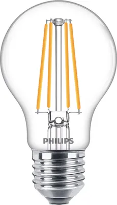 Obrázek produktu pro Philips Čirá žárovka s tradičním vzhledem 75 W, A60 3× E27, 8,5 W, 75 W, E27, 1055 lm, 15000 h, Teplá bílá