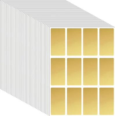 Produktbild von 10 Blatt / 120 Stück rechteckige Schabfolie