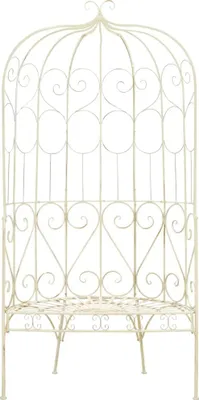 Produktbild von vidaXL Gartenbank 95 cm Eisen Antik Weiß